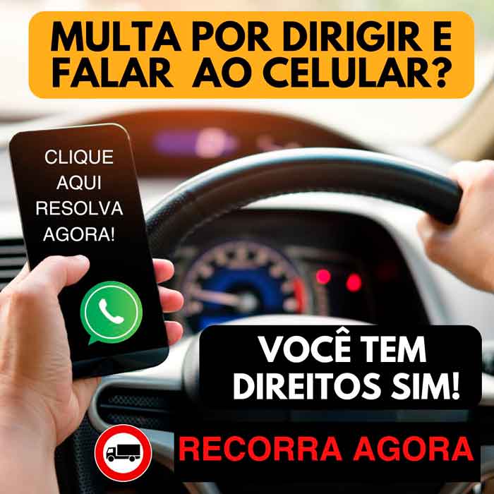 Multa por dirigir ao celular
