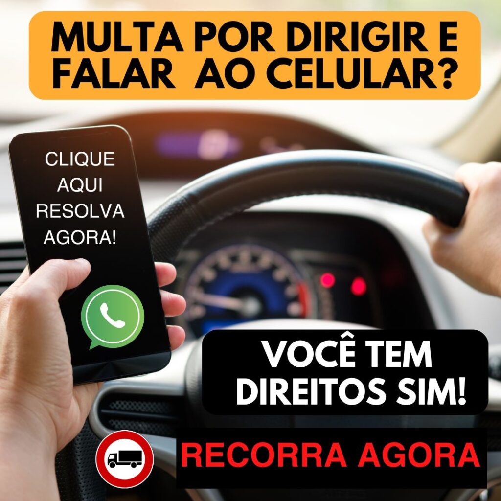 Multa por dirigir ao celular?